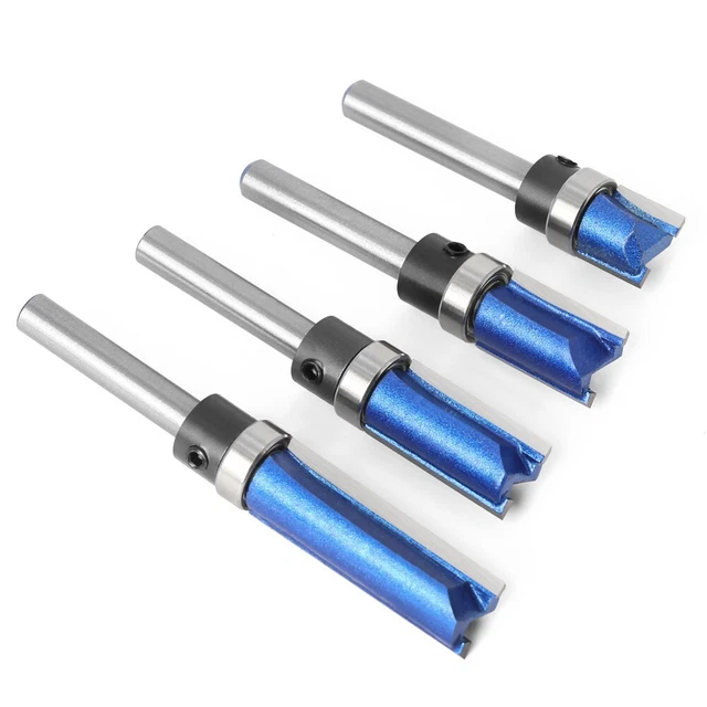 Router Punte Ool Legno 4pcs / Set 6.35mm Codolo 6mm Acrilico Blu Industriali