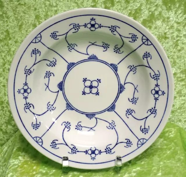 Jäger Eisenberg Porzellan Suppenteller indisch Blau Saks Strohblume Ø 22 cm