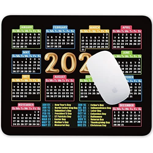 2024 CALENDAR WITH Holidays Mouse Pad Gaming Designed Mouse Mat Non