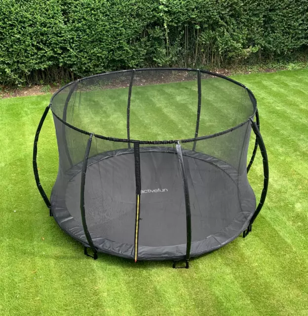 BLACK 10FT IN ground trampoline by Active fun now with added