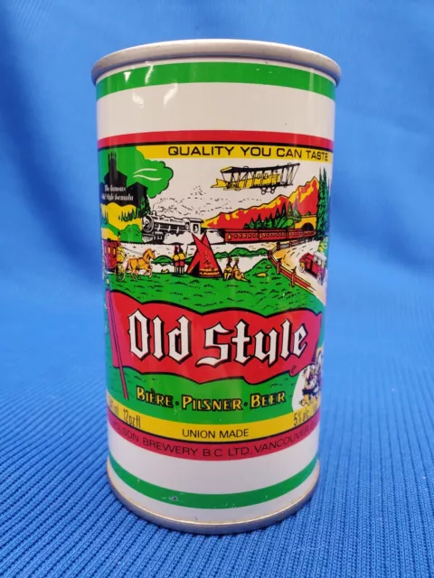 Vintage Molson OLD STYLE Pilsner - EMPTY 341ml SS Stay Tab Beer Can - CANADA