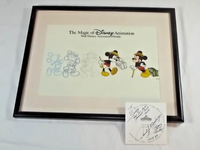 MAGIC OF DISNEY Animation Mickey Mouse hand painted cel WDW framed