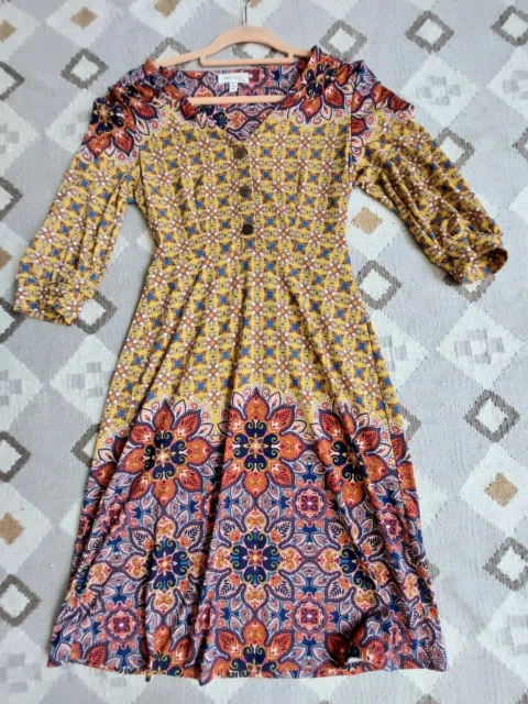 Ladies Monteau Bohemian Jersey Dress, Superb condition, 10 uk