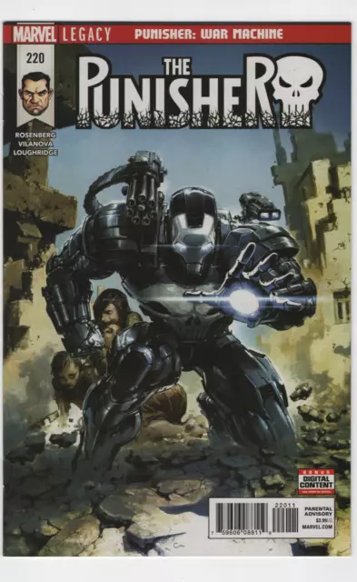 Punisher #220 Frank Castle as War Machine Clayton Crain Cover Armor Wars 2018