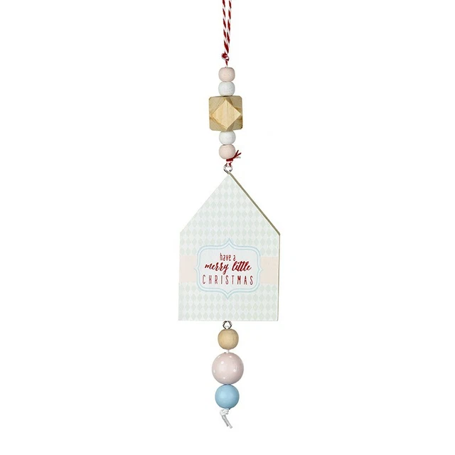 Décoration de Noël suspendue en bois - 6x1x19cm