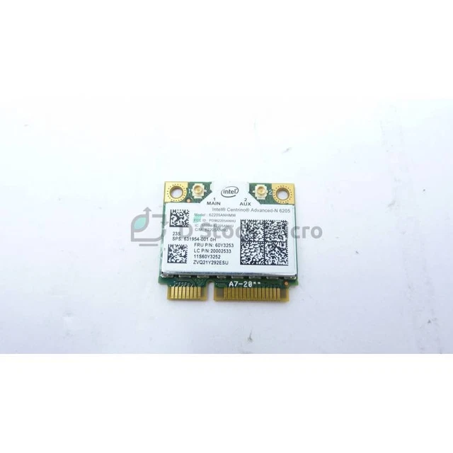 Carte wifi Intel 62205ANHMW HP Elitebook 8470p 630933-001 - FRANCE / TVA