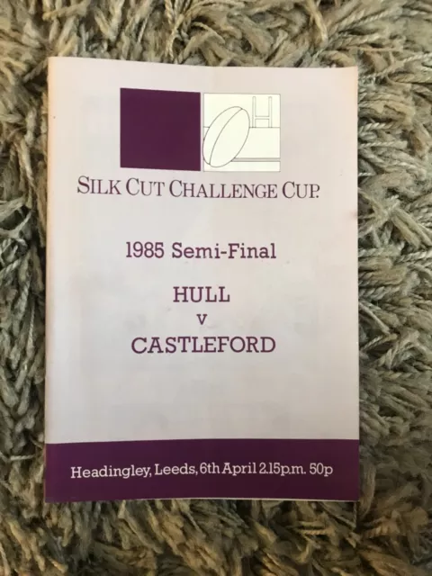 Hull fc v Castleford challenge cup semi final rugby league Programmes 1985
