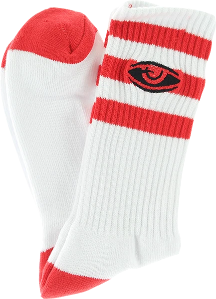 TOY MACHINES WATCHING CREW SOCKS RED 1pr