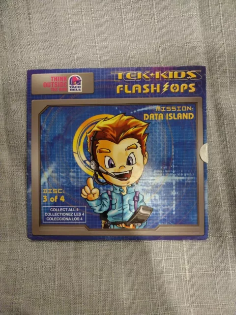 Rare* Taco Bell PC CD-ROM 2006 Tek Kids Flash Ops Mission: Data Island  SEALED