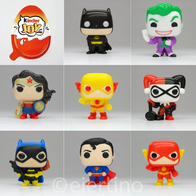 NEU Funko Pop! DC Comic Heroes Kinder Joy 8er Figuren Komplett-Satz + alle BPZ