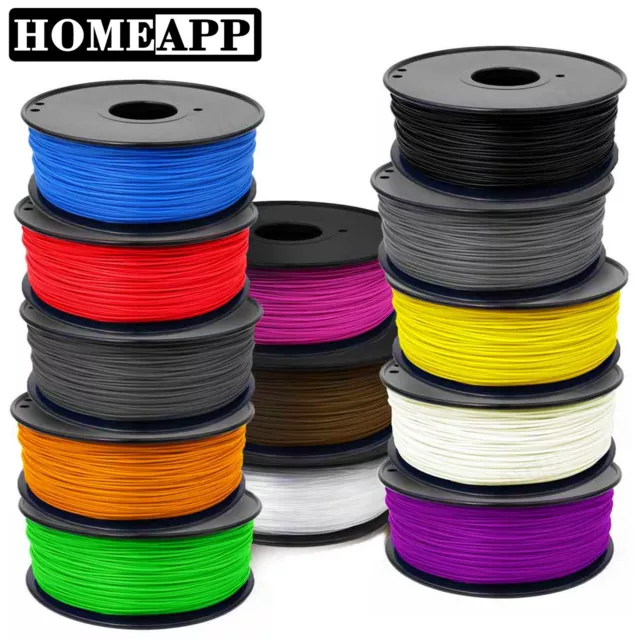 Reprap prepaper 1.75mm 3mm colourful filament PLA for 3D home desktop printer AU