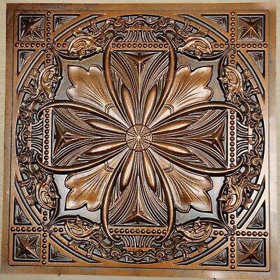 Faux finished tin ceiling tile arckaic copper decor wall panels PL10 10tiles/lot