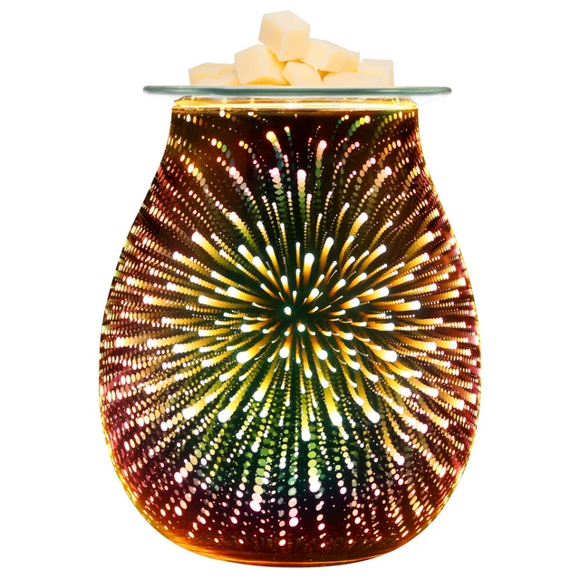 OKYUK Scaldacera Elettrico Dimmerabile - Lampada Per Candele Profumate Con 2 Lampadine, Sicuro Senza Fiamma, Design Champagne - Foto 5