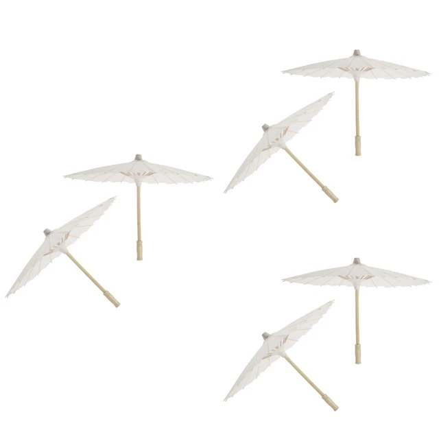 12 pz ombrello decorativo carta sposa bambù ombrellone bianco
