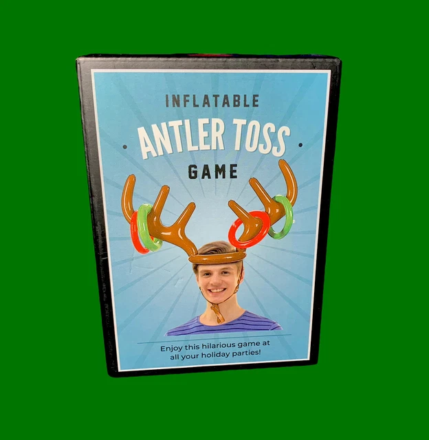 INFLATABLE ANTLER TOSS Game Inflatable Antlers & 4 Rings Holiday