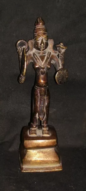 Antico Tradizionale Indiano Indù Bronzo Dio Shiva Su Cavallo Fix Fantino da
