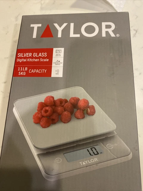 Taylor Digital 11lb Glass Top Food Scale - Silver