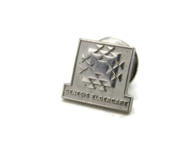 Genesis Eldercare Pin Geometric Triangle Graphic Silver Tone