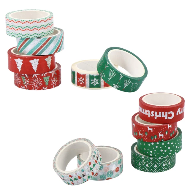 12 Rolls Christmas Decorative Tape Christmas Washi Tape Applique