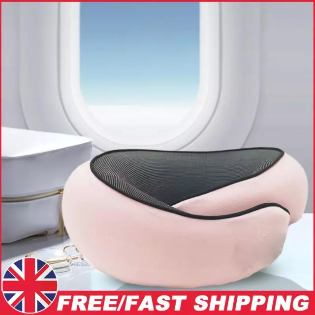 Neck Pillow Memory Foam Travel Pillow Airplane Pillow for Travel (Pink)