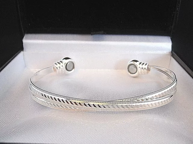 Top Quality Ladies Copper Magnetic Bangle/Bracelet Arthritis/Pain Relief/Silver