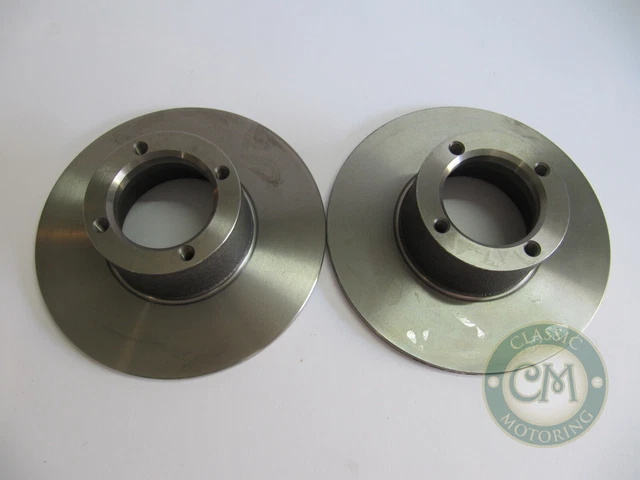 Front Brake Disc Rotors x 2 - Steel Wheels - MG Midget Austin Healey Sprite