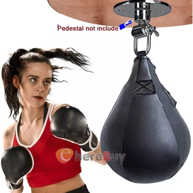 Speed Ball Boxing Bag Leather MMA Muay Thai Training Punching Dodge Striking Kit