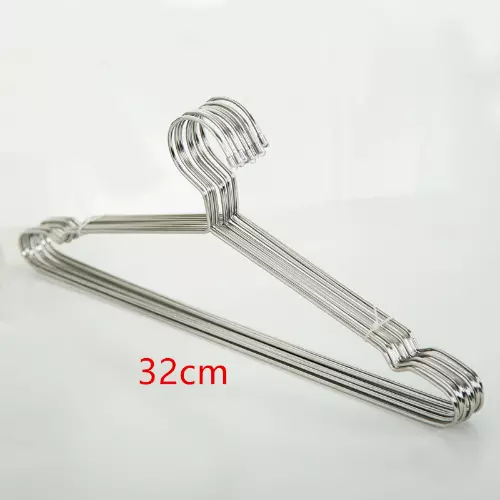 42cm Stainless Steel Metal Wire Hangers Coat Hanger Standard Suit Hangers Hanger 2