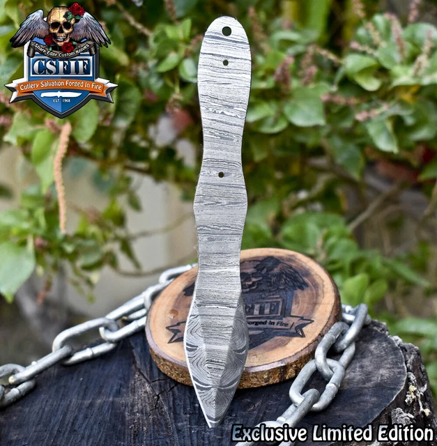 CSFIF Custom Forged Twist Damascus Blank Blade Wootz Hunting Best Selling