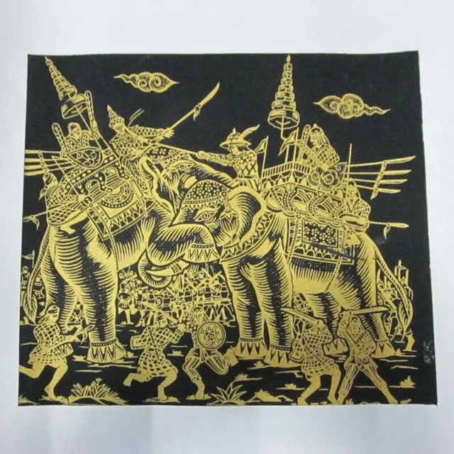 Art Fabric Silk Printing Screen Crafts Traditional Ancient War Historical Pic