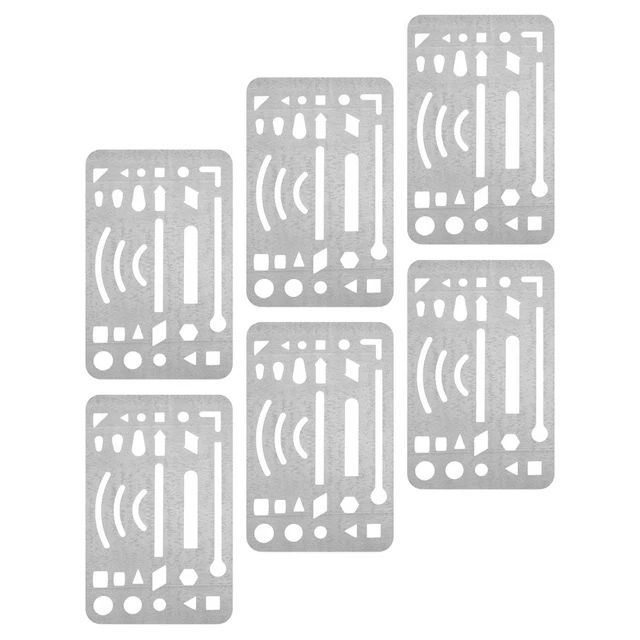 6 PCS ERASER Shield Erasing Drafting Stencils Engineering Art Drawing ...
