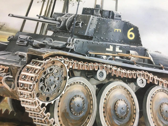 STARTED NEATLY PZ.KPFW. 38(t) Ausf. G w/Interior Dragon 1:35 model kit ...