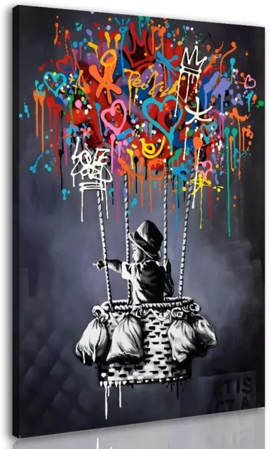 Banksy Street Graffiti Wall Art Decor Abstract Pictures Canvas Painting Prints