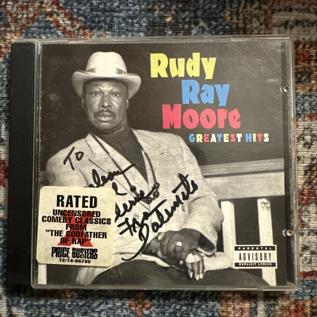Rudy Ray Moore - Greatest Hits (Audio CD 1995) Dolemite Autograph Insert & Disc