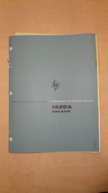 HP 1420A Time Base Operating and Service Manual OEM 6F B4