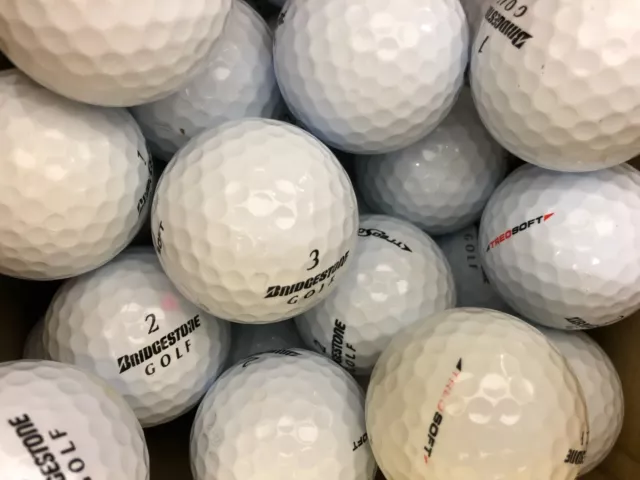 50 Bridgestone Treosoft  Golf Balls Grade B / Grade 2 Lake Balls  Free Delivery
