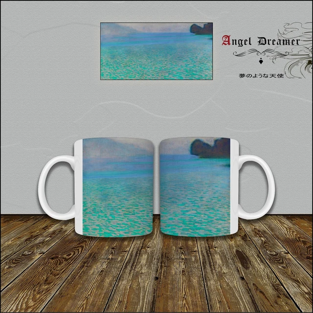 Mug Gustav Klimt 'The Garden' - Céramique, Motif Tournesols - Neuf Avec Boîte - Fait En France