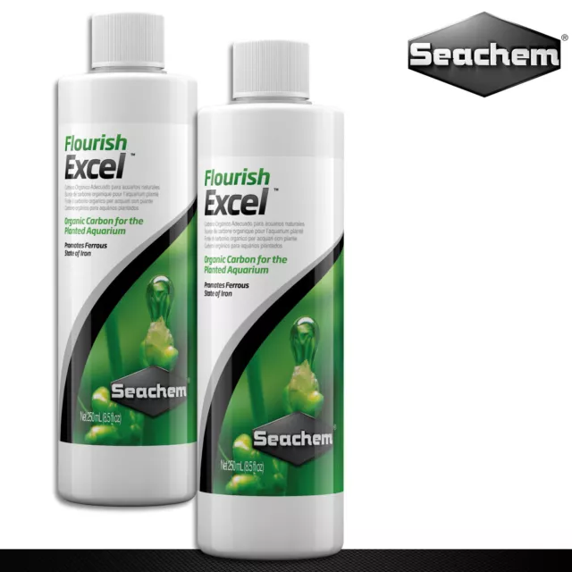 Seachem 2x 250ml Flourish Excel Bioverfügbarer Organique Carbone Lieu CO2