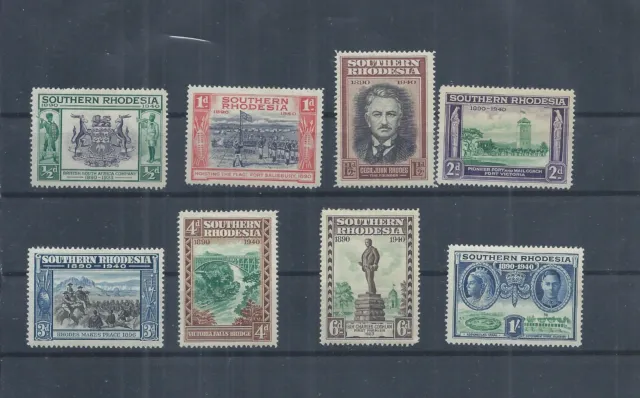 Southern Rhodesia stamps.  1940 BSAC Golden Jubilee MH SG 53 - 60   (AL338)