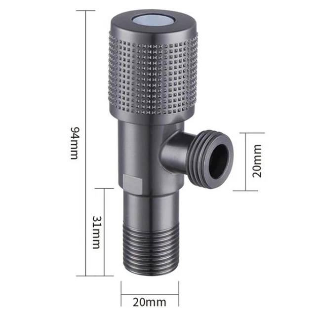 2x Eckventile Schwarz G1/2" - Wasserhahn-Anschlussventile Für Badezimmer