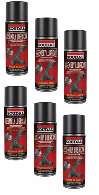 6x Lubricante Cuidado & Spray Montaje Mantenimiento 400ML Base de Silicona