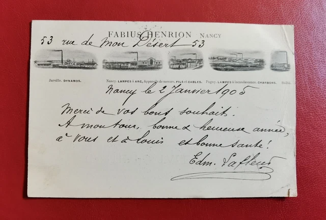 CPA 54 NANCY FABIUS HENRION - carte publicitaire