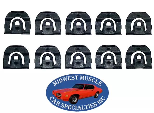 64-71 GM Front Windshield Rear Window Reveal Moulding Molding Trim Clips 10pcs V