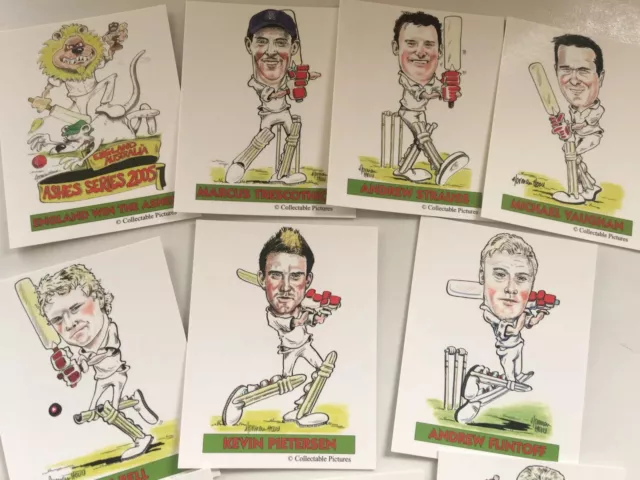 England Cricket Trade Cards - 2005 Ashes Win- 13 Card Set- Ltd Edition-1000 Sets 2