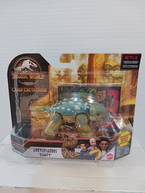 MATTEL JURASSIC WORLD Camp Crétacé Snap Squad Ankylosaurus Bumpy Mini