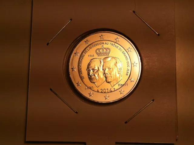 2 Euro Luxembourg 2014 Accession Trone Grand Duc Commemorative Neuve