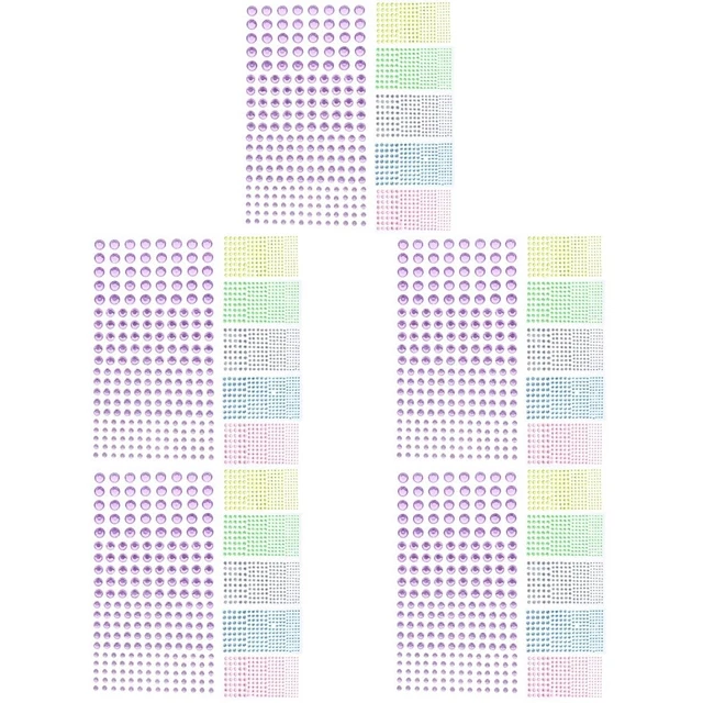 30 Sheets Selbstklebende Edelstein-Aufkleber Acryl Strasssteine ​​aufkleben