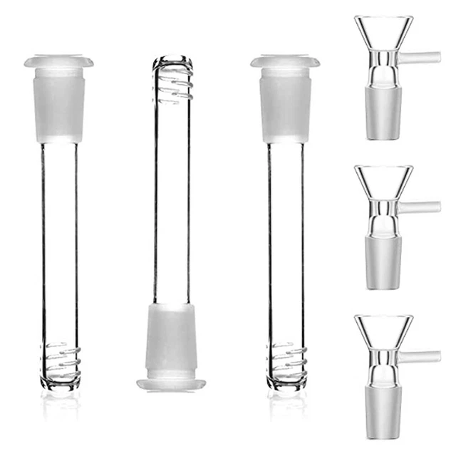 3 Pcs 14mm Clear Scientific Glass Tube with 3 Glass Funnels (5.2 Inch) A7R7h