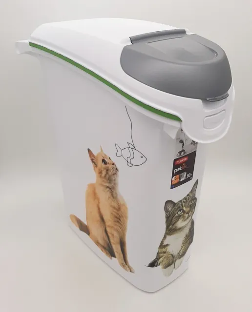 CURVER Pet Life Tierfutterbehälter mit Deckel 10kg/23L Katzen Futtercontainer