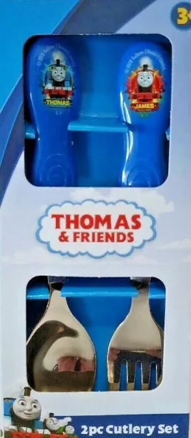 Thomas The Tank Kids 2Pce Easy Grip Flatware Spoon & Fork Cutlery Set